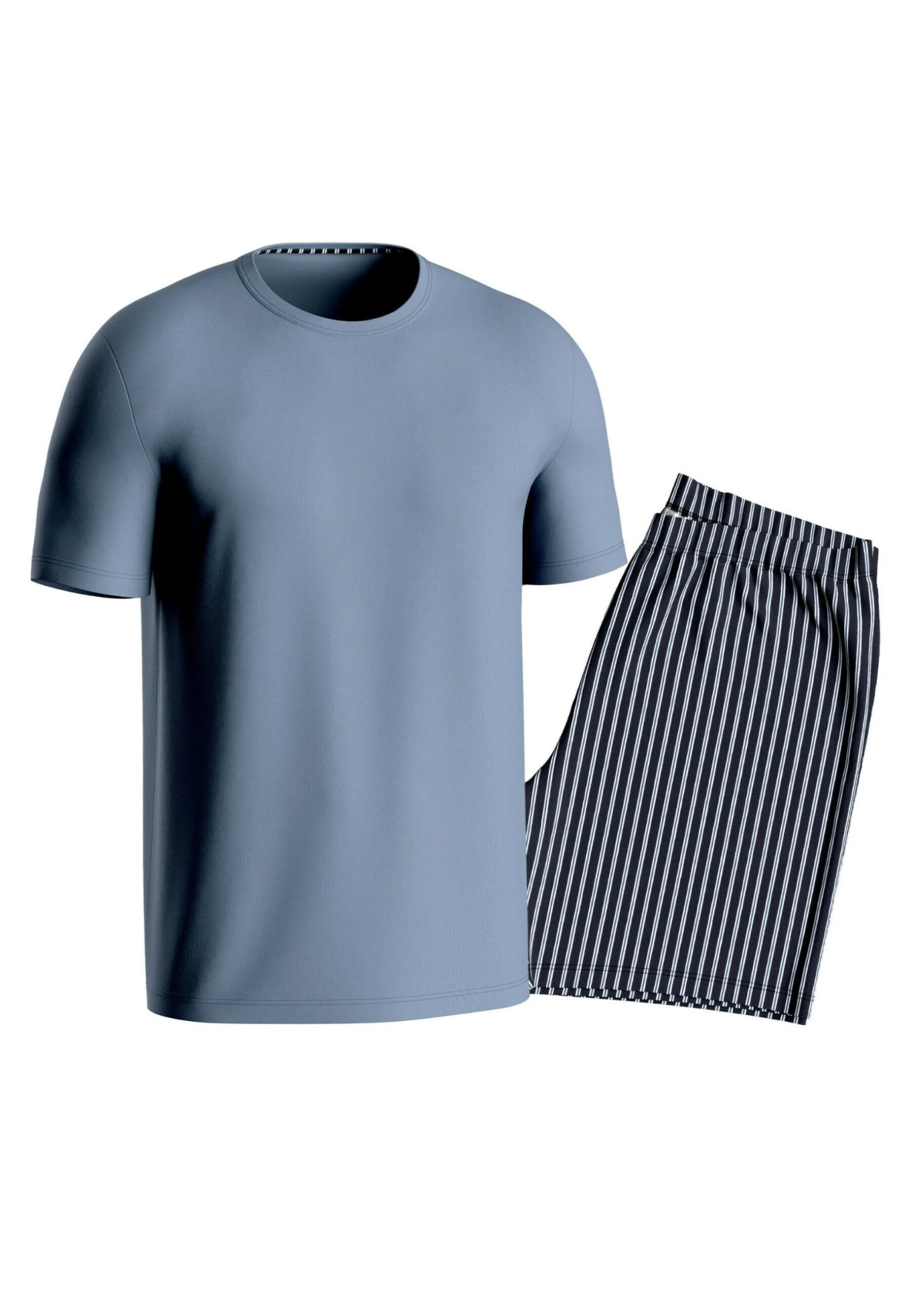 En Bio À Rayures Set - Pijama - Bleu 7 En Bio À Rayures Set - Pijama - Bleu - Imagen 5