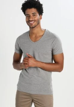 Jack & Jones Basic V-Neck- Camiseta Básica - Grey