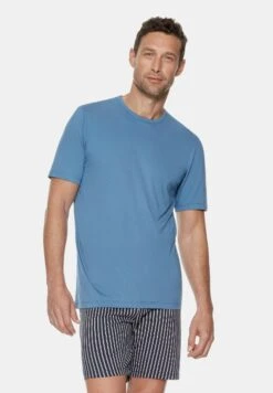 Boss Ventas 74 En Bio À Rayures Set - Pijama - Bleu