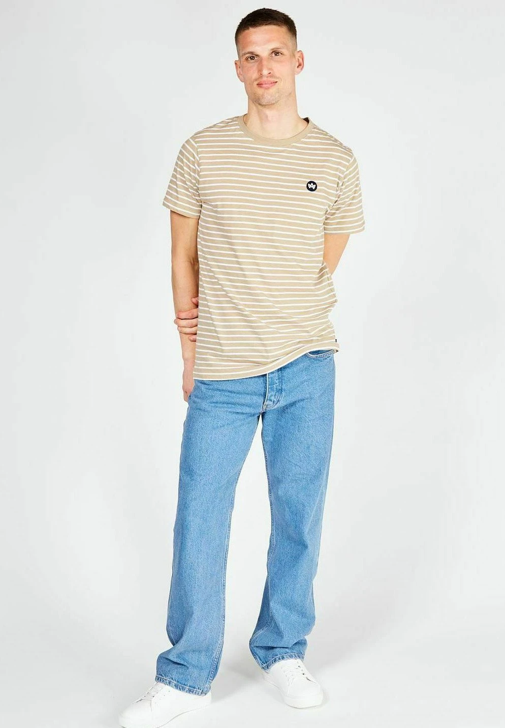 Kronstadt Timmi Organic Recycled Striped - Camiseta Estampada - Sand 4 Kronstadt Timmi Organic Recycled Striped - Camiseta Estampada - Sand - Imagen 2