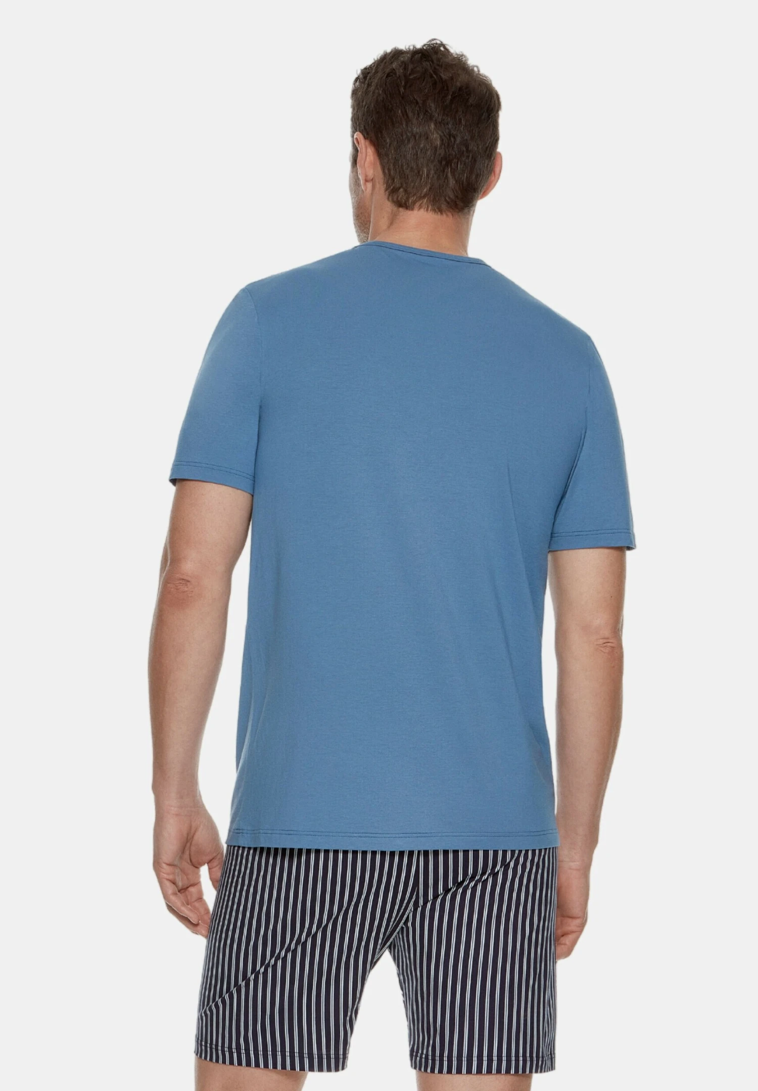 En Bio À Rayures Set - Pijama - Bleu 5 En Bio À Rayures Set - Pijama - Bleu - Imagen 3