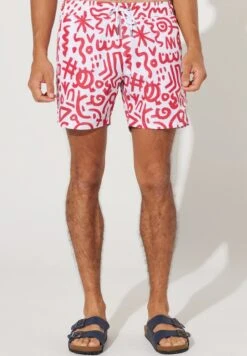 Standard Fit Suit-Figured - Bañador - White Red