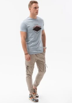 Camiseta Estampada - Blue -Boss Ventas dd2b41e1e385485cbe567e255e2030d9