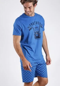 Manga CortaSet - Pijama - Azul -Boss Ventas df092520919f4ef382d7d119b52bc2f4