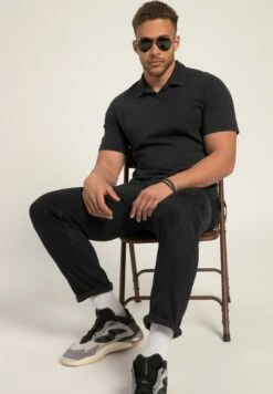 Halbarm Vintage Look - Polo - Noir -Boss Ventas e3488a75225c43f98491aeef034ccece