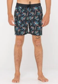 Rusty Psyche Palms Elastic - Bañador - Black