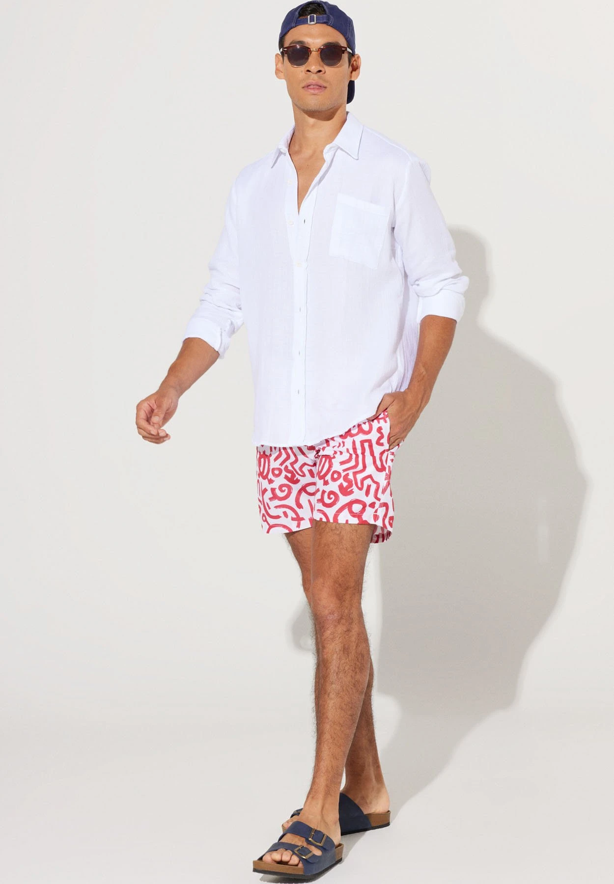 Standard Fit Suit-Figured - Bañador - White Red 4 Standard Fit Suit-Figured - Bañador - White Red - Imagen 2