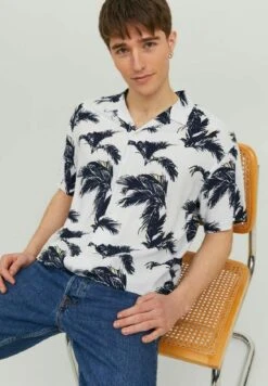 Jack & Jones Jorluke Palma Aop ResortSs Ln - Camisa - Bright White -Boss Ventas f3425833af954a4c8164a94943e992fb