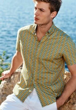 Next Conversational Printed Short Sleeve Standard - Camisa - Yellow 12 Next Conversational Printed Short Sleeve Standard - Camisa - Yellow -Boss Ventas f4e94639f9334c5783d6d9bc3dbe5ac9