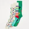 Happy Socks Socks 3 Pack- Calcetines - White/Green/Beige -Boss Ventas f7b2500fe9e74eadac756ac7bd5ef8ec