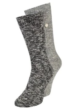 Birkenstock Box Slub 2 Pack - Calcetines Hasta La Rodilla - Black/Grey