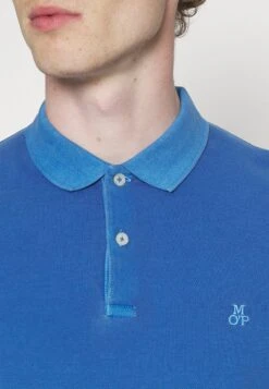 Marc O'Polo Short Sleeve Collar And Cuffs Slits At Hem Emb - Polo - Cool Cobalt -Boss Ventas fd8a0f80f2554b50af02ccbd81fdc9c9