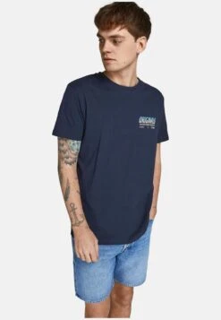 Jack & Jones Camiseta Estampada - Azul 10 Jack & Jones Camiseta Estampada - Azul -Boss Ventas fe95baeb72364d9b93608a5486b258f4